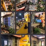 Collage of pictures of Saul's 2020 Flower Show exhibit