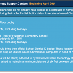 information for picking up a chromebook