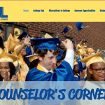 screenshot from the home page of the counselor's corner