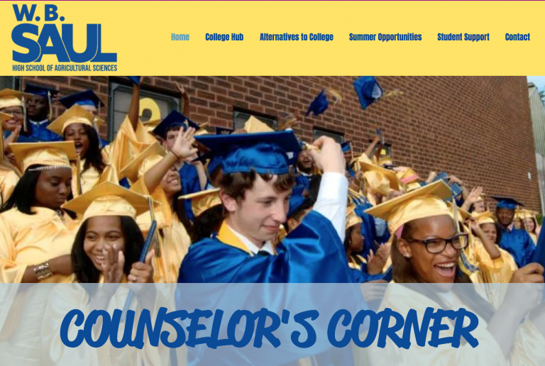 Counselor’s Corner – Walter B. Saul High School